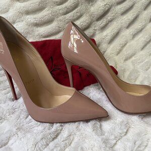 Christian Louboutin So Kate 120mm – Nude Patent Size 37.5 (US 7.5)